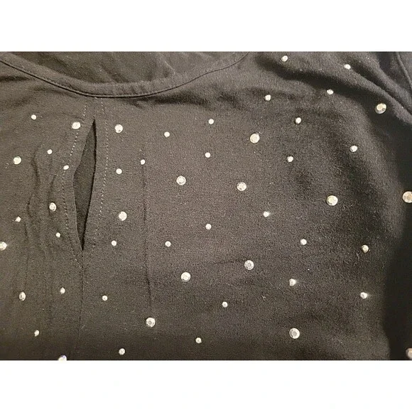 Belldini Women's Black Studded Sleeveless Top 1X ~ Soft - Picture 10 of 11